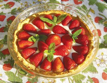freefrom strawberry and coconut tart