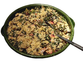 quinoa with smoked mackerel