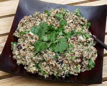 Quinoa and anchovy pilaff recipe