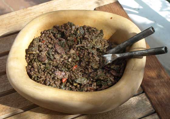 Puy lentil swith chorizo