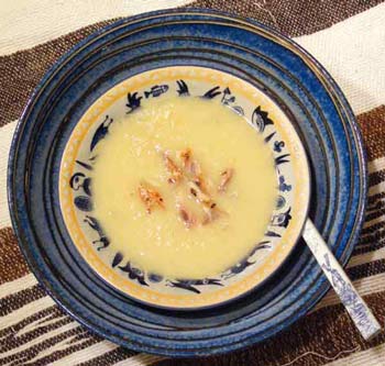 Celeria adn mackerel soup
