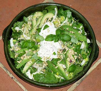 Spinach and avo salad