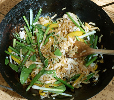 Asparagus noodle stir fryrecipe