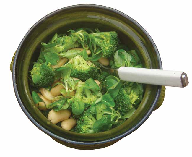 Broccoli and butterbean salad