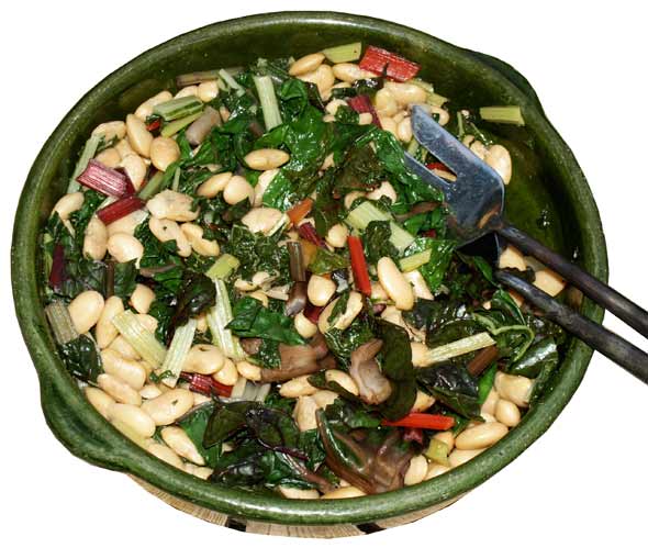 Butterbean and chard salad recipe