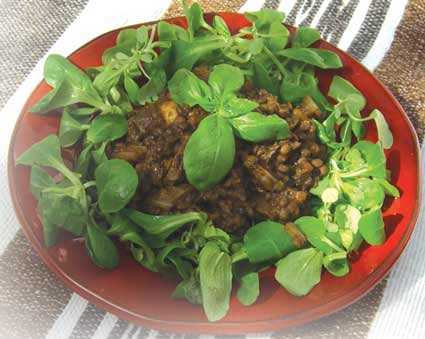 Lentil and giner casserole