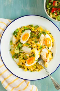 kedgeree with turmeric and coriander