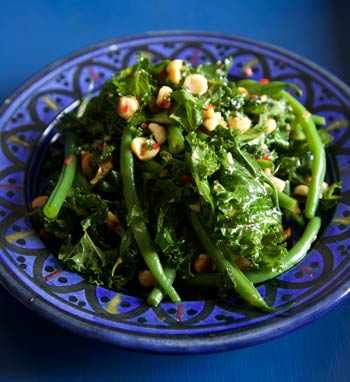 Raw Kale and French Bean Salad