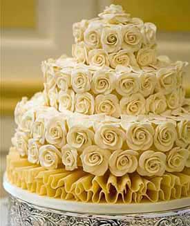 roses wedding cake